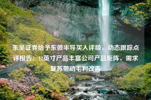 东吴证券给予东微半导买入评级，动态跟踪点评报告：12英寸产品丰富公司产品矩阵，需求复苏带动毛利改善